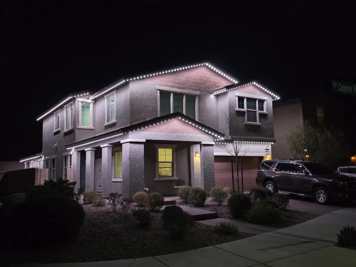 Residential permanent lighting installed on Bellevue home